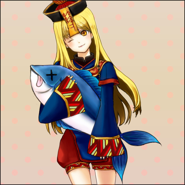 巨大マグロとキョンシールコにゃん