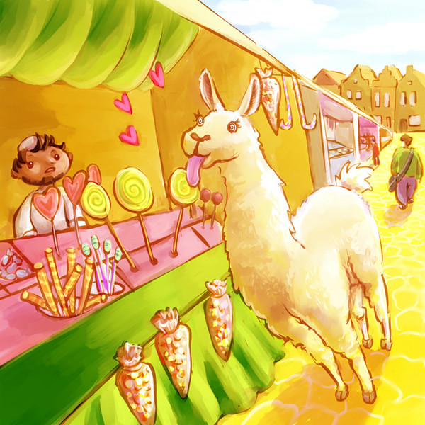 Llama likes lemon lime lollies