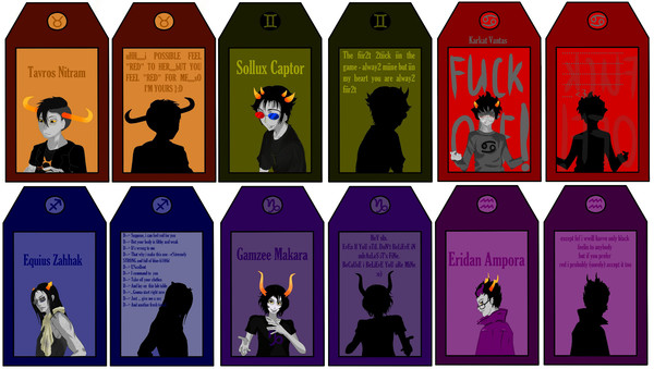 Homestuck Romantic Cards