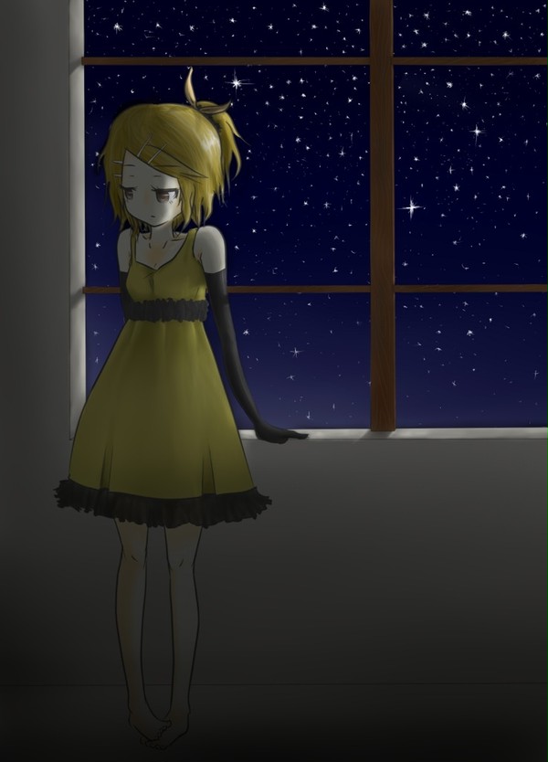 星空の下で