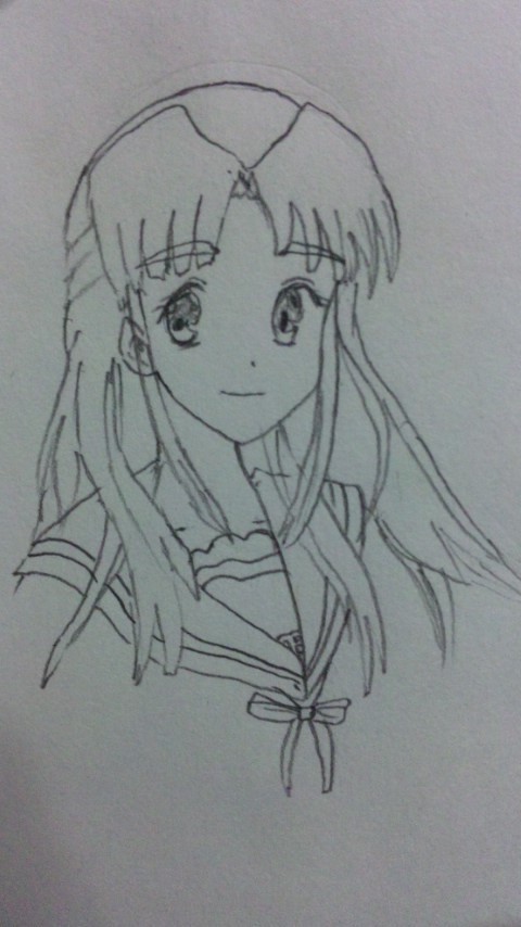 少女漫画風に朝倉涼子ちゃんを描いてみた