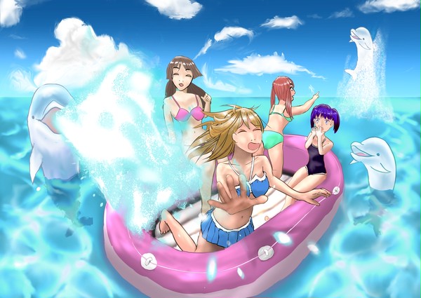 イルカの水鉄砲