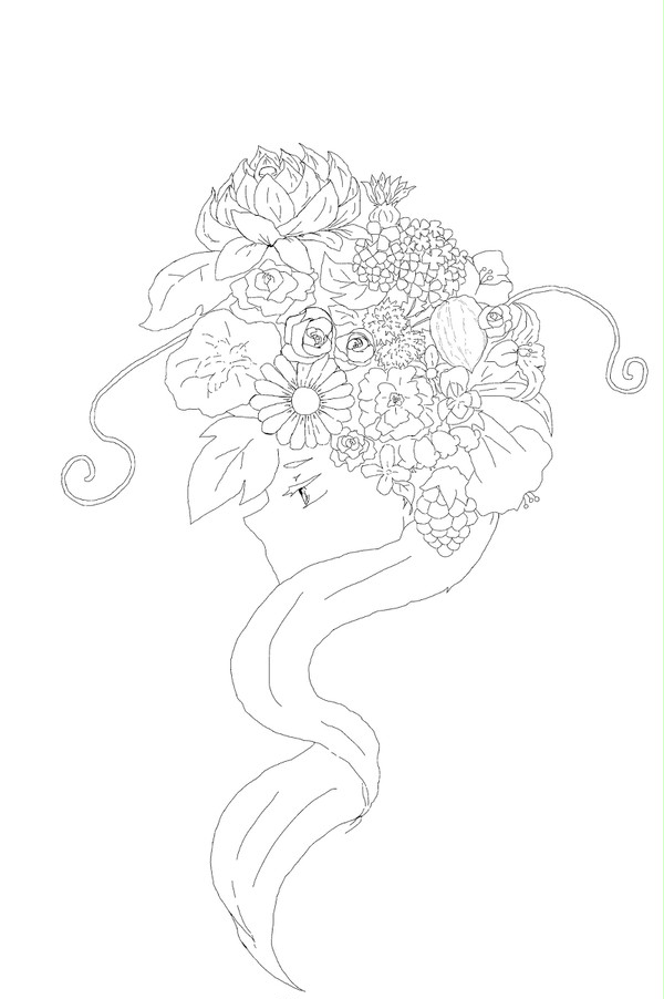 花少女　線画