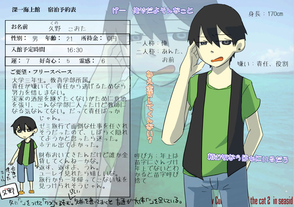 【ぴくこう2】久野こおた【宿泊者】