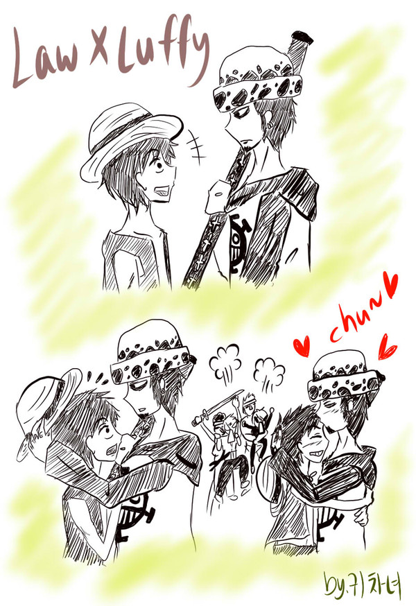 [law x luffy] tenderness