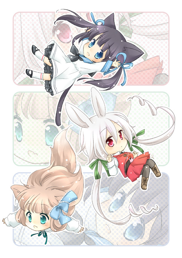 【ファンアート】みみっこ3人娘