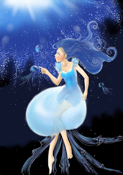 Jellyfish in the Sea