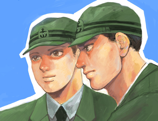草加少佐と滝中佐