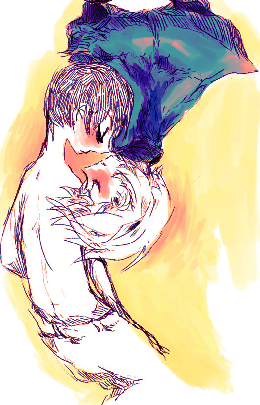青↓