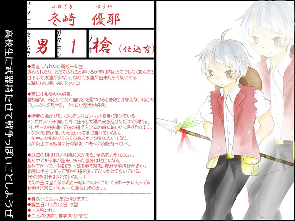 【こーせん。】冬崎 優耶【キャラシ】