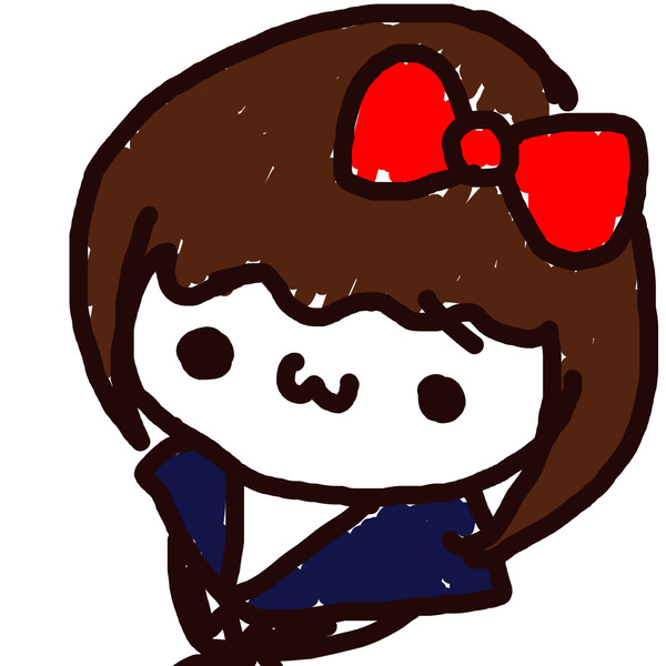 赤いリボンの女の子