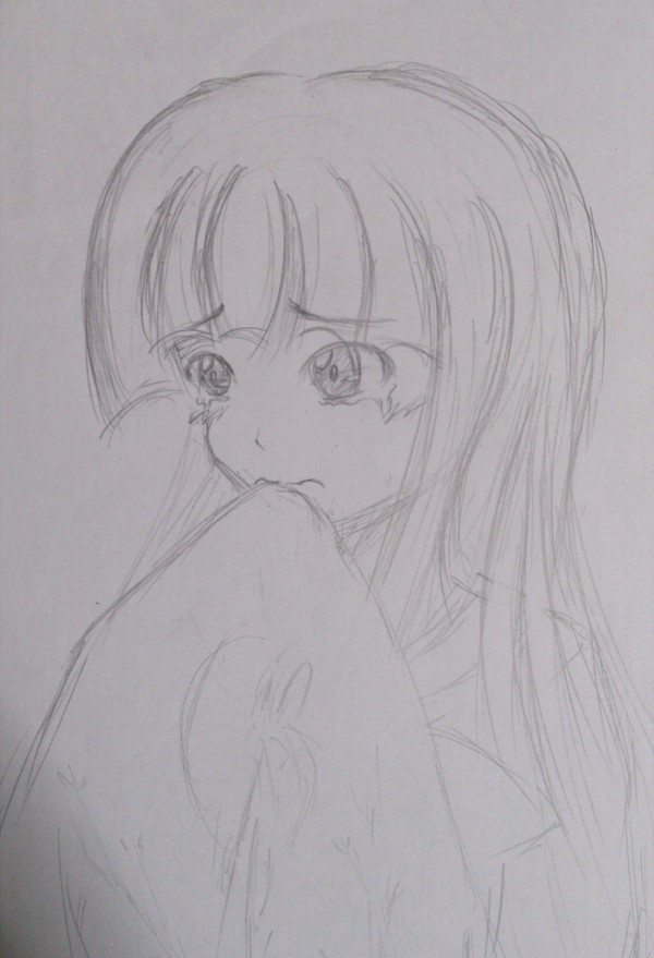 なみだをこらえているひめさま