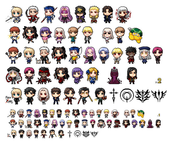 Fate/sn ha Zero ごちゃまぜドット絵