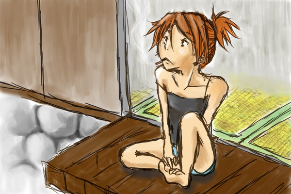 【練習：絵を完成させる】夏の終わり