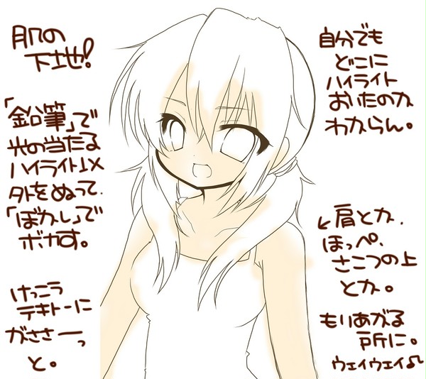【改正版】初心者のための肌と髪の塗り方メイキング
