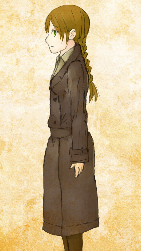 コートを着た女の子