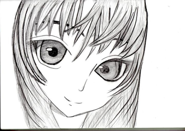鉛筆書き。