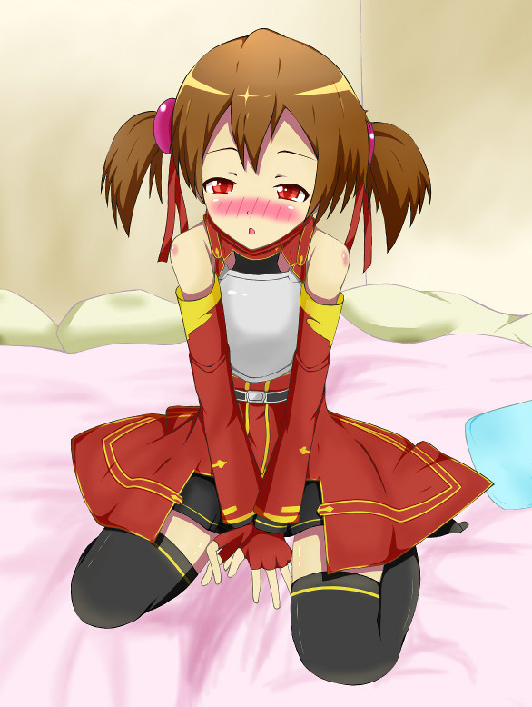 ベッドの上で…