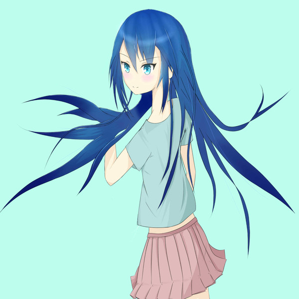 青い子