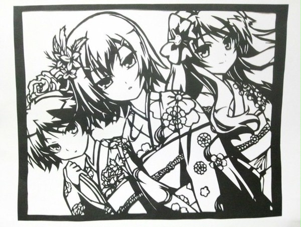 バカテス切り絵