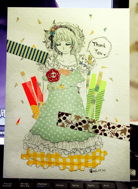 thanks card & birthday card
