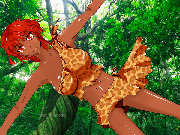 ジャングルの女子