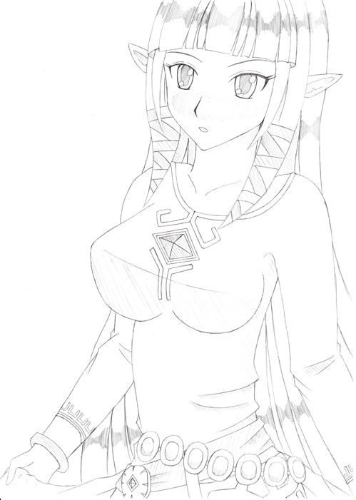 ゼルダ姫 服はらり