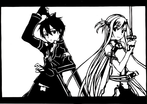 【切り絵】　キリト×アスナ　（SAO）
