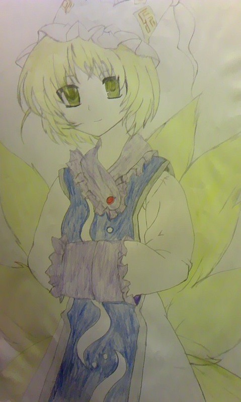 画力向上のためにアナログで藍様を描いてみた