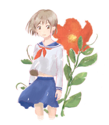 花の女子高生