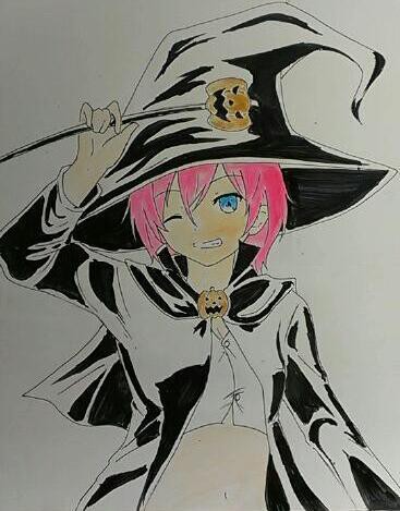 ハロウィン絵【魔女】