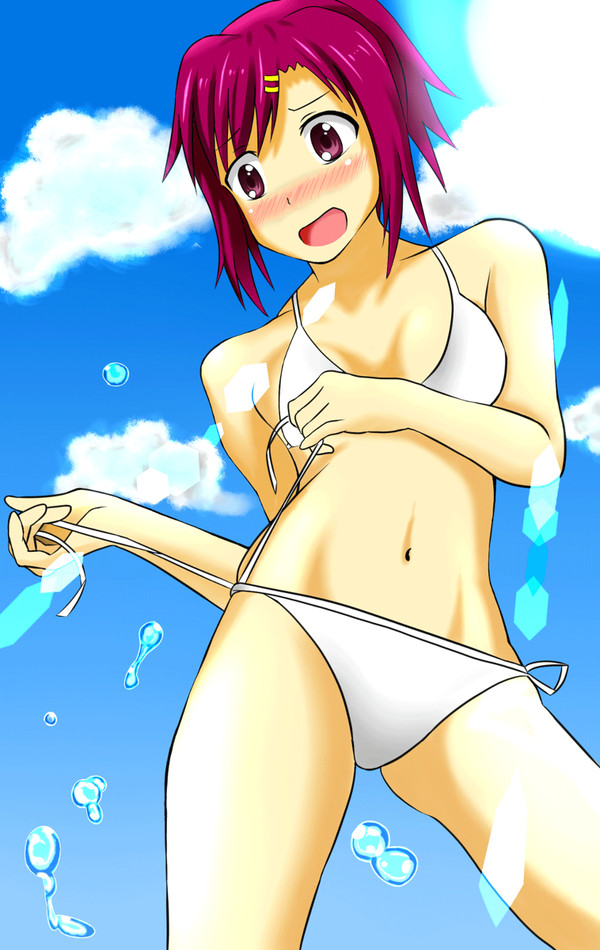 手寅さんの水着の紐をほどいてみた。