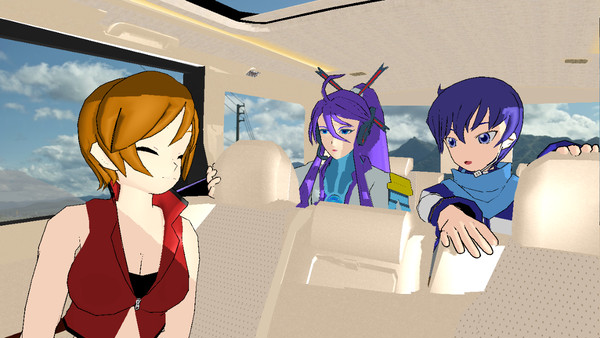 MMDでおにあたの豚一家の車内の感じを再現してみた。