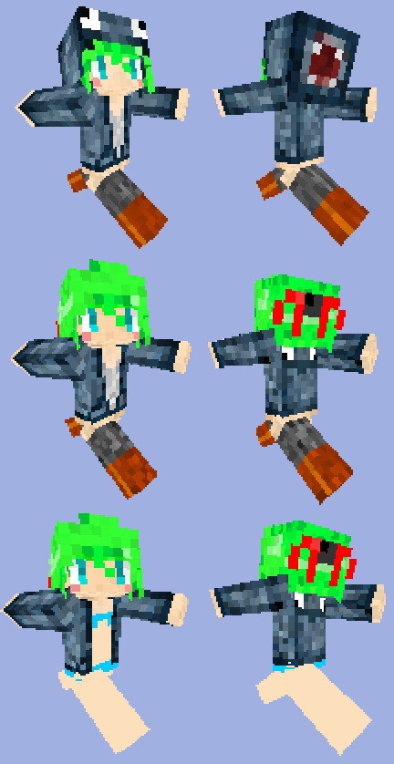 Minecraftスキン　イカパーカー