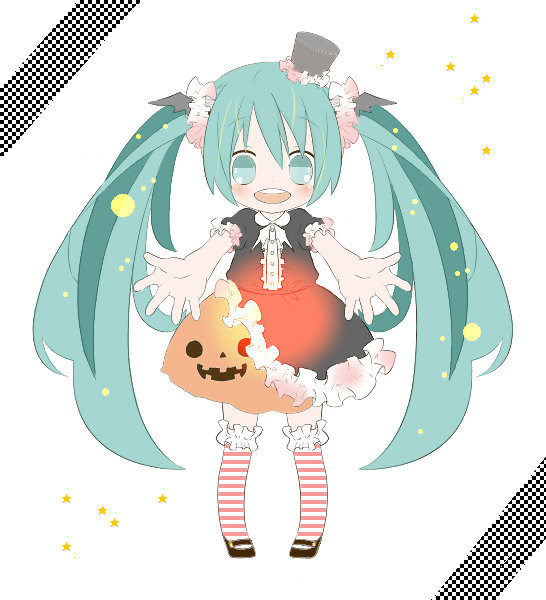 ハロウィンミク【色塗っただけ】