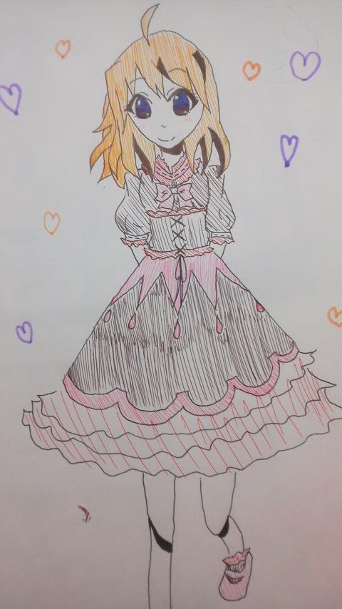 けいおん！を参考に書いてみた（眼だけ）