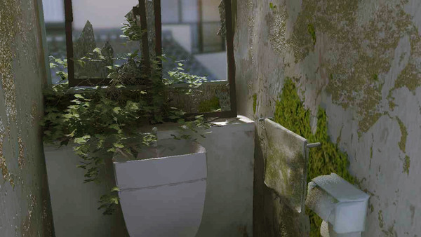 ２階のトイレを廃墟にする