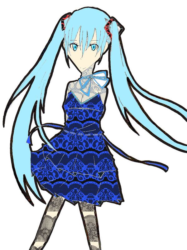 ミク様描かせていただきました。