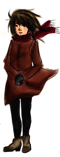 Sketch: Girl in Wind