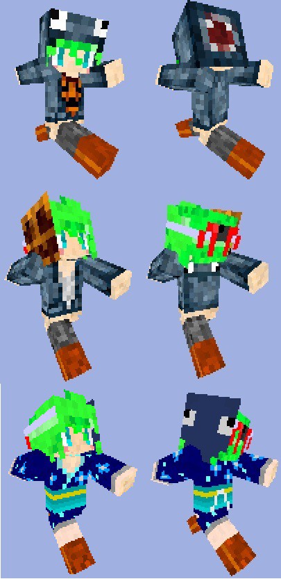 Minecraftスキン　イカパーカー　ハロウィンver