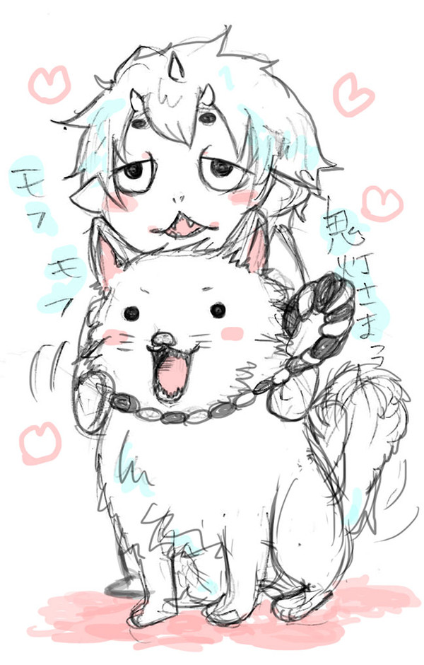 シロさんもふもふ