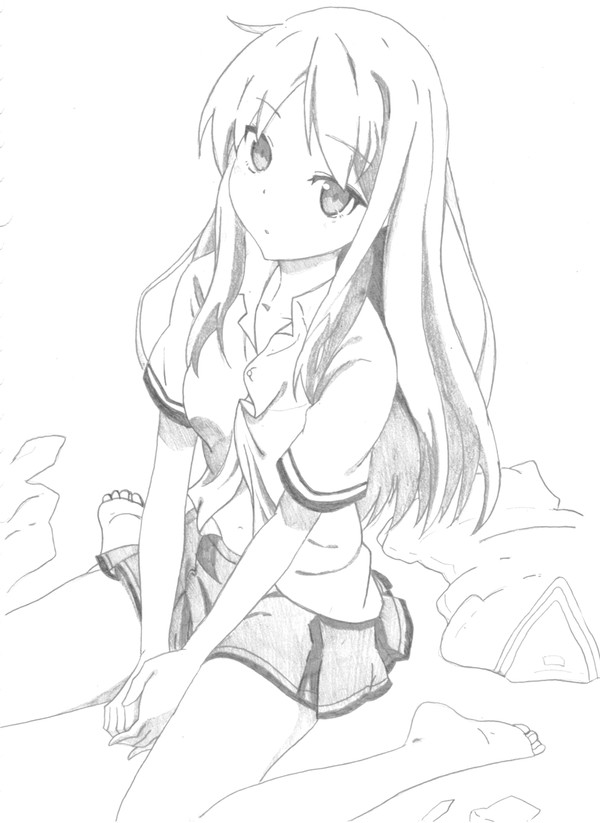 さくら荘のペットな彼女の椎名ましろを描いてみた！
