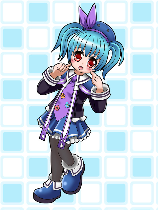 青い服の女の子