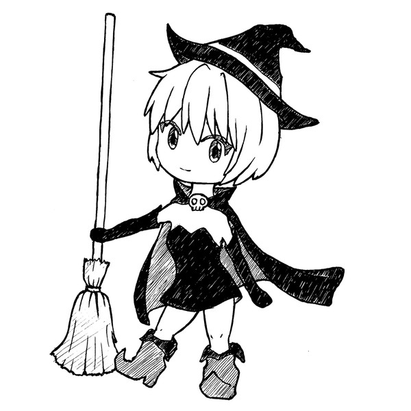 三頭身の魔女