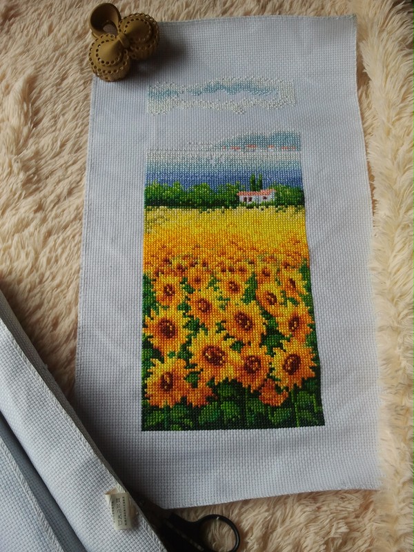 cross stitchクロスステッチ-夢の季節-ひまわり
