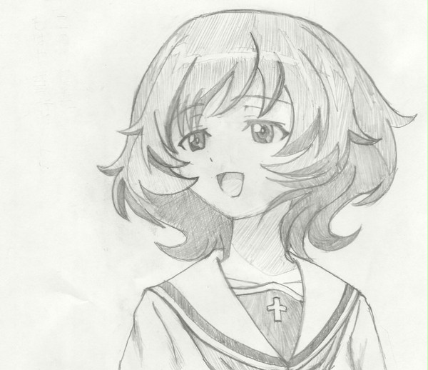 髪ってムズイ<秋山優花里>
