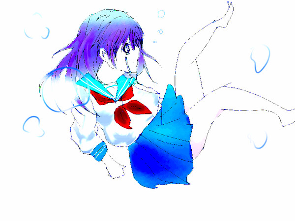 水中　おちてく
