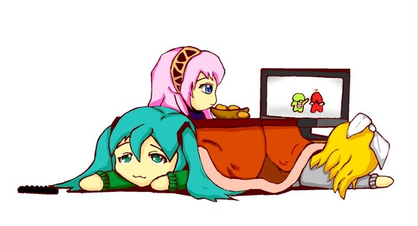 こたつで団らん