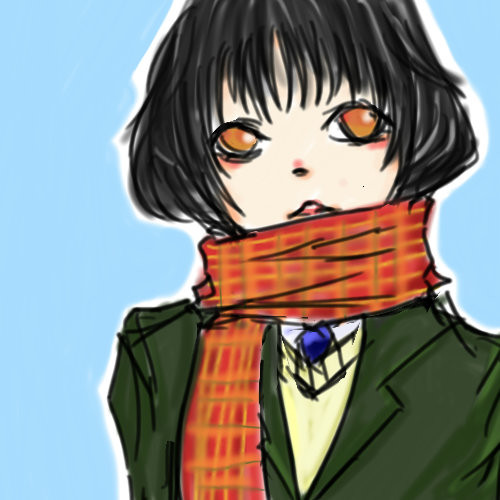 制服女子。