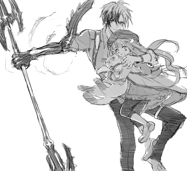 二人と一匹。